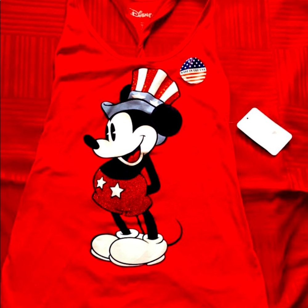 Red Mickey Mouse Tank Top